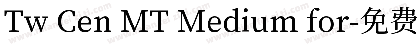 Tw Cen MT Medium for字体转换
